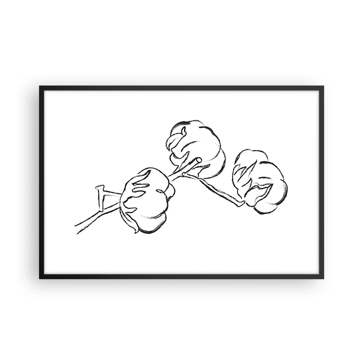 Affisch i svart ram - Bomullsdun - 91x61 cm