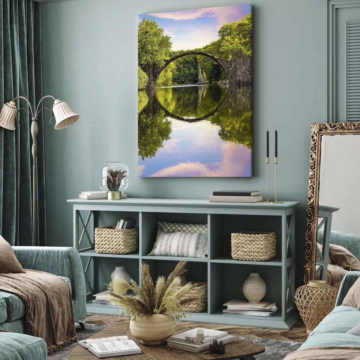 Canvastavla - Bild på duk - På skarven mellan två världar - 45x80 cm
