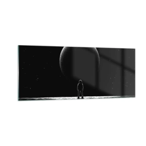 Glastavla - Bild på glas - Ansikte mot ansikte - 100x40 cm