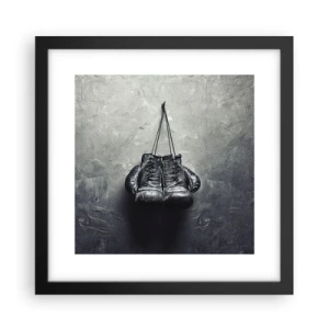 Affisch i svart ram - Stridens tid och fredens tid - 30x30 cm