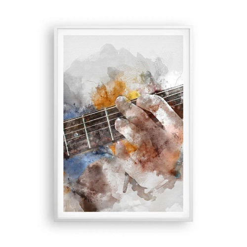 Affisch i vit ram - Poesi mellan strängarna - 70x100 cm