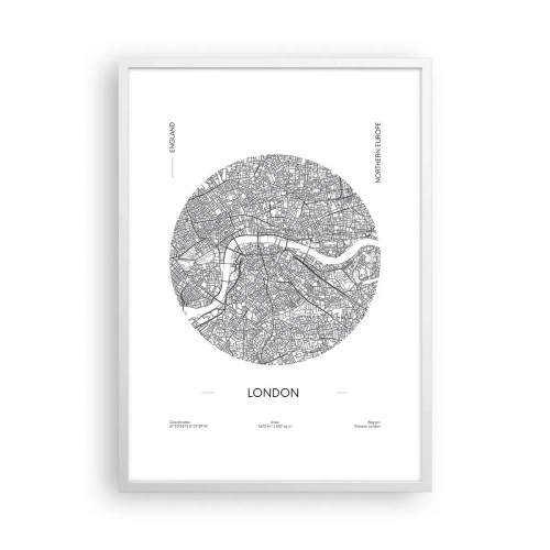 Affisch i vit ram - Londons anatomi - 50x70 cm