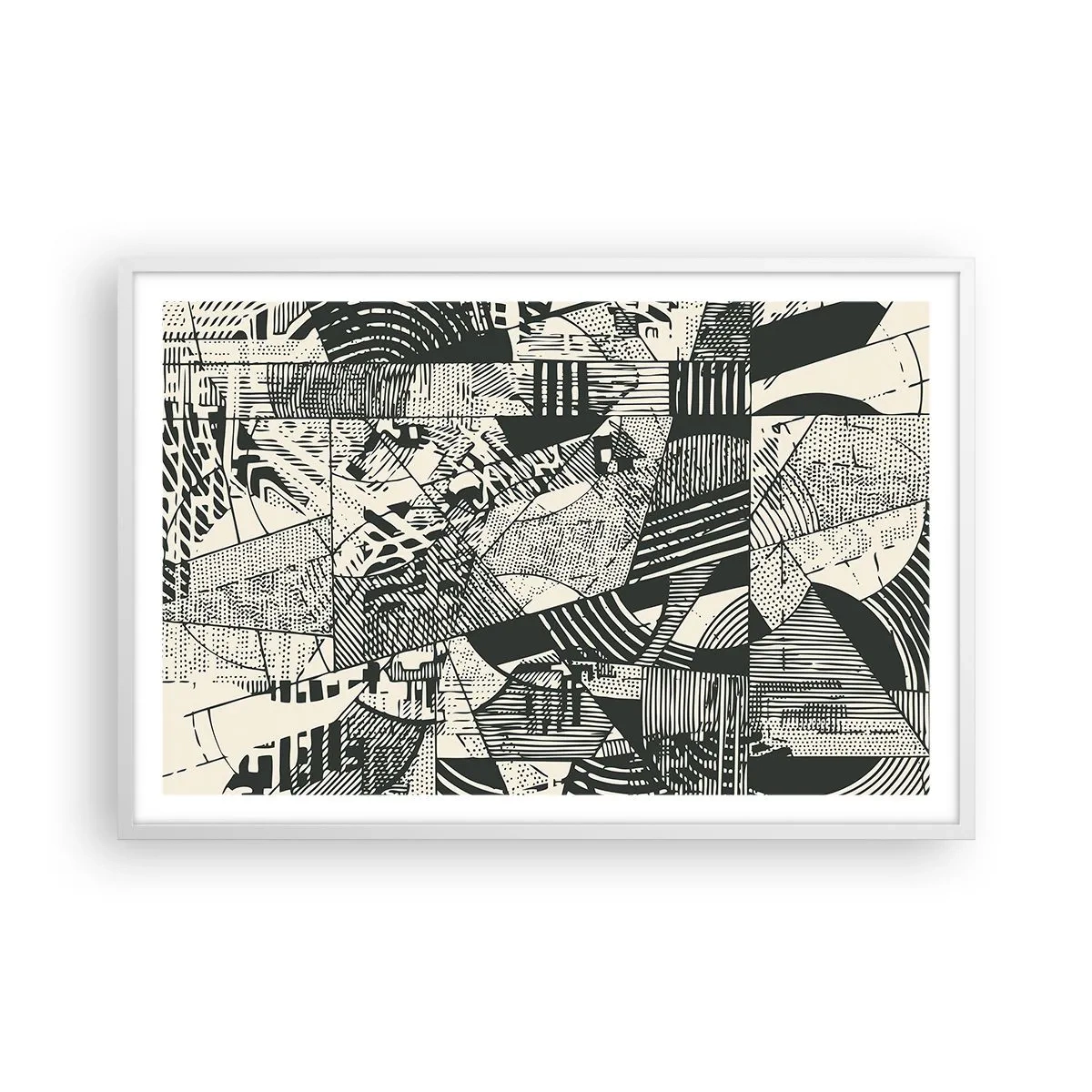 Affisch i vit ram - Nutidens dynamik - 91x61 cm