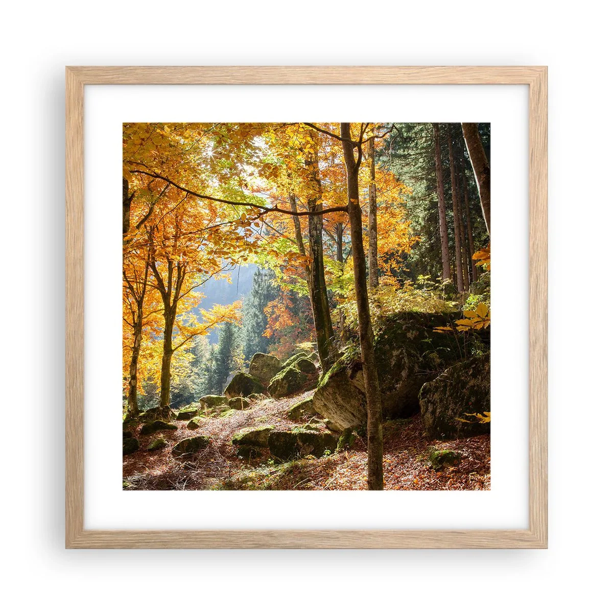 Affisch i ram av ljusek - Dags att vila - 40x40 cm