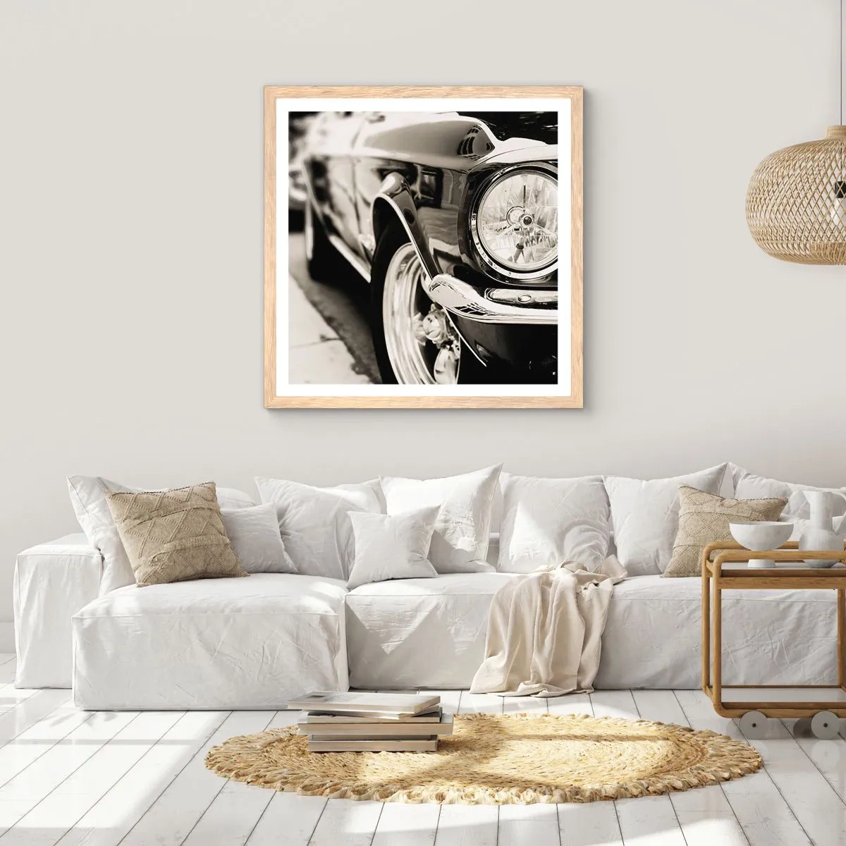 Affisch i ram av ljusek - Oändlig glans - 40x40 cm