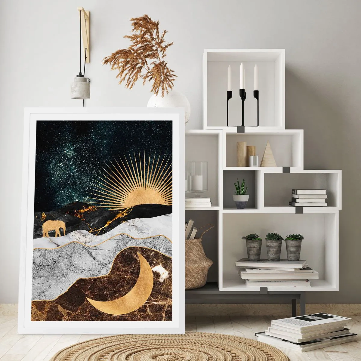 Affisch i vit ram - Eviga lagar - 50x70 cm