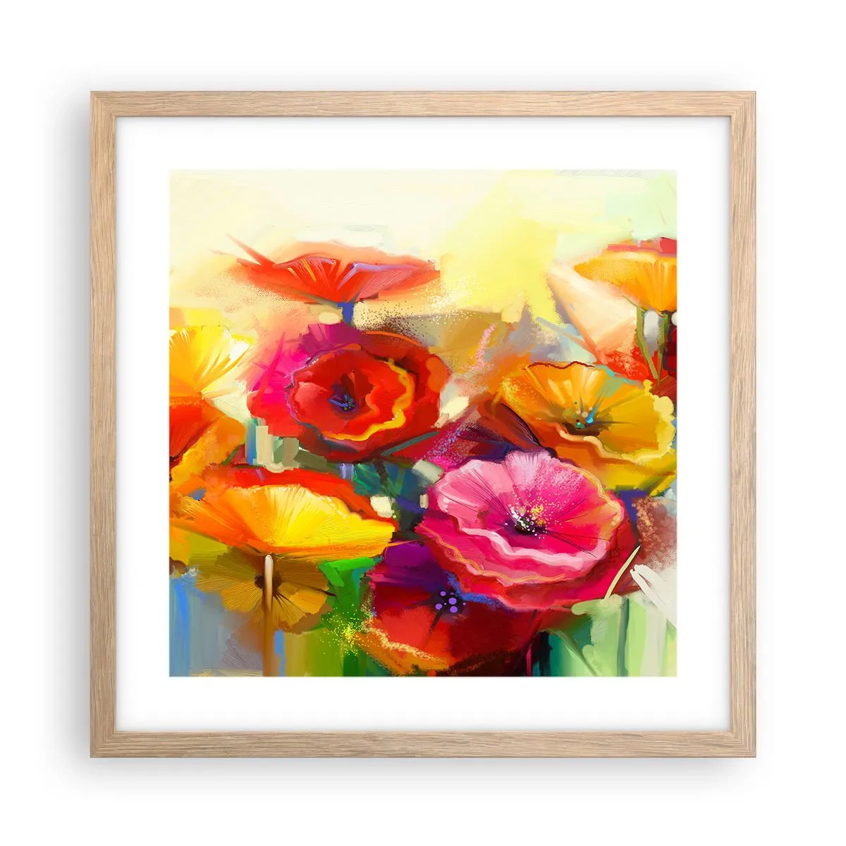 Affisch i ram av ljusek - Inte bara rött - 40x40 cm