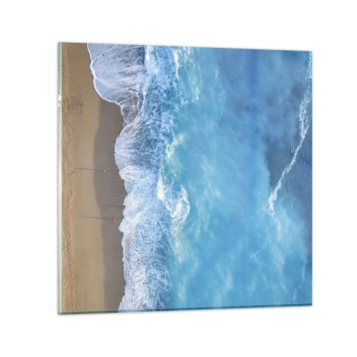 Glastavla - Bild på glas - Blå styrka - 30x30 cm