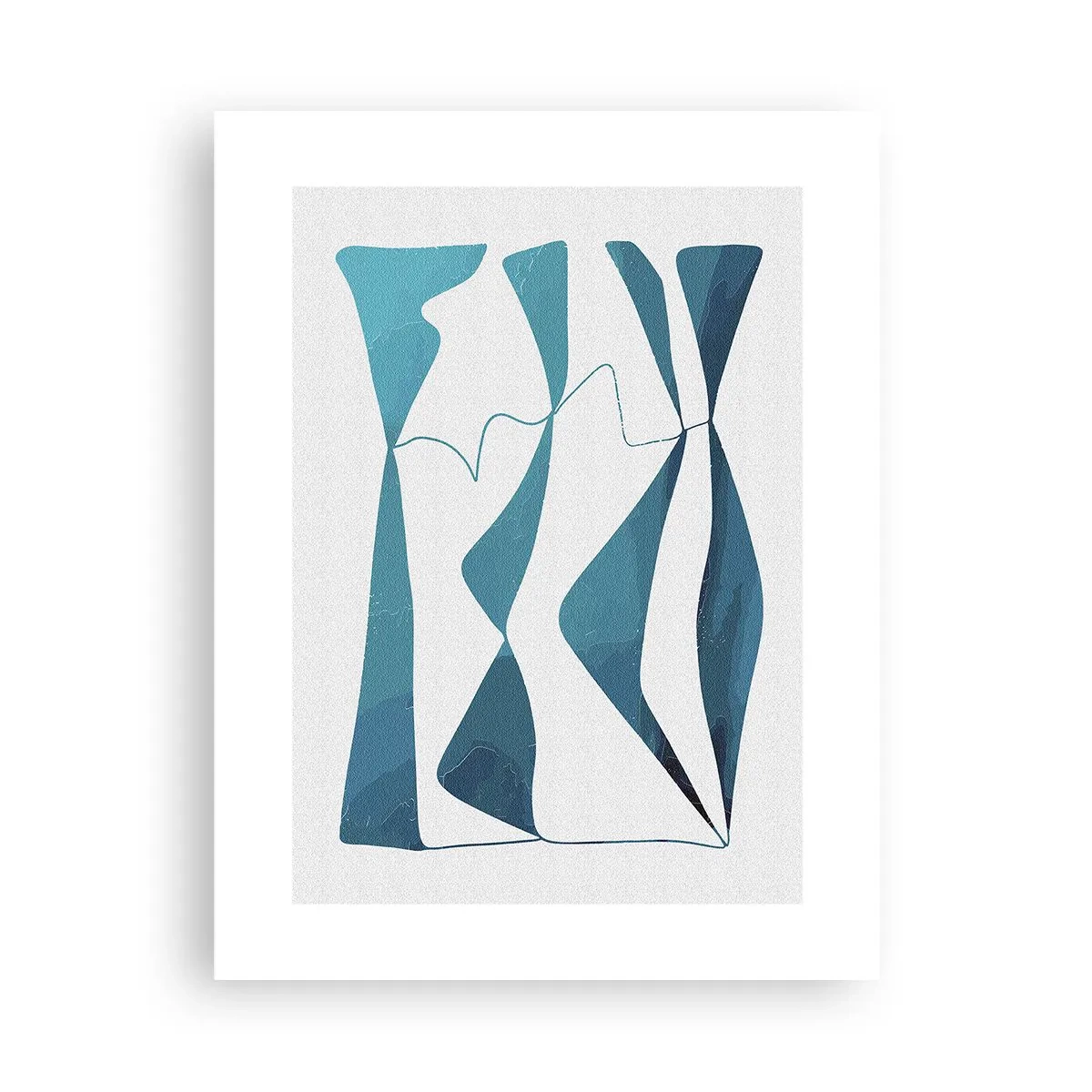 Affisch - Abstraktion: en turkos förening - 30x40 cm