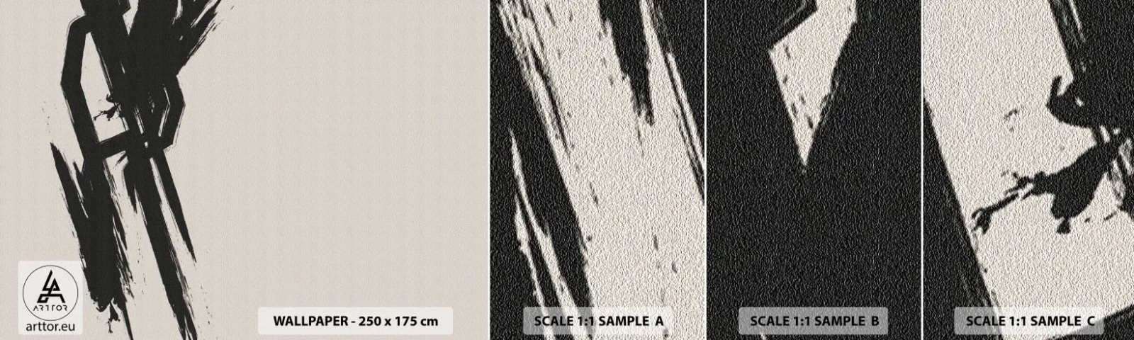 Provbit av självhäftande fototapet Deluxe Sticker - En ostoppbar rörelse - Minimalism, Tömma, Bit - 100x30 cm