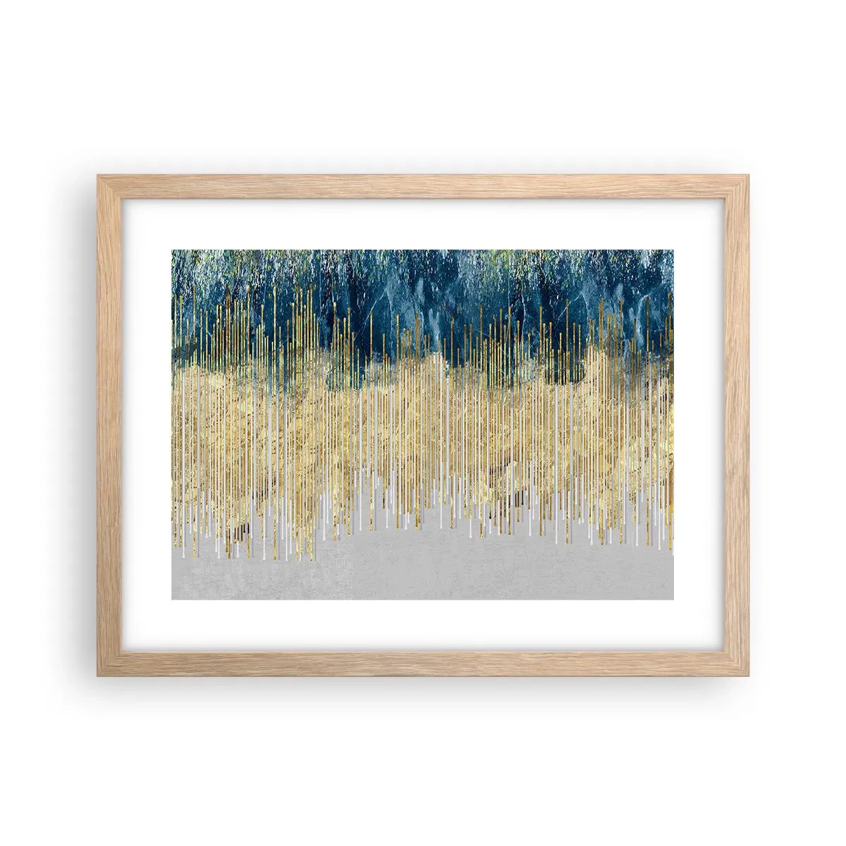 Affisch i ram av ljusek - Förgylld gräns - 40x30 cm