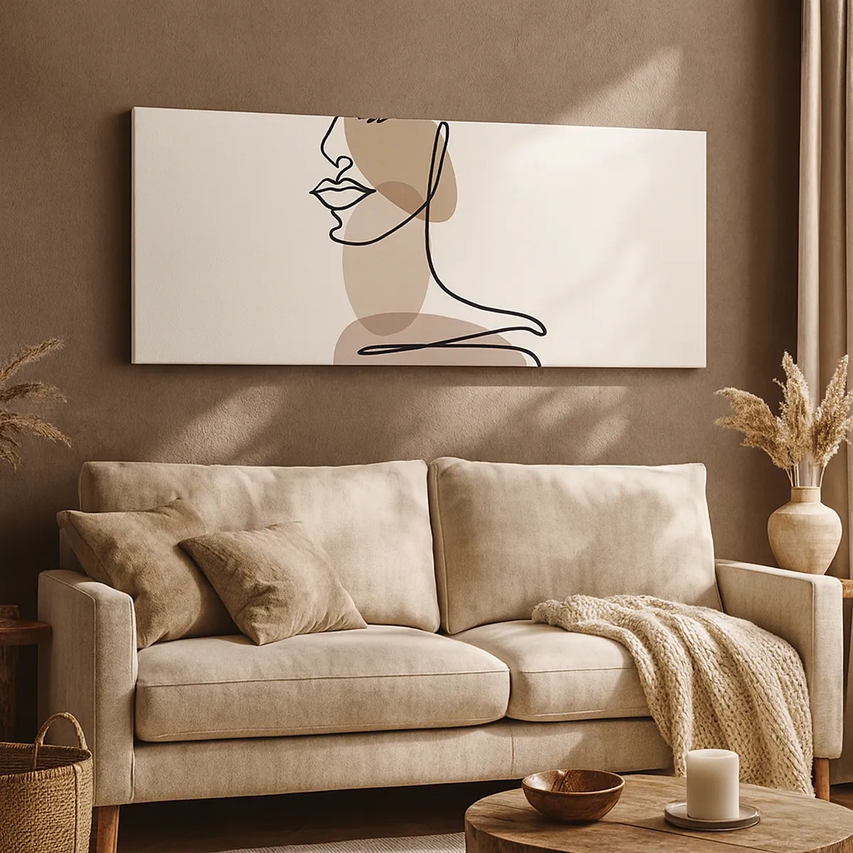 Canvastavla - Bild på duk - Skönhetens säkra linje - 30x30 cm