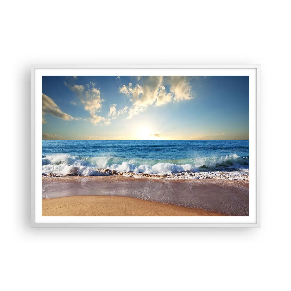 Affisch i vit ram - Rörlighet och orörlighet samtidigt - 100x70 cm