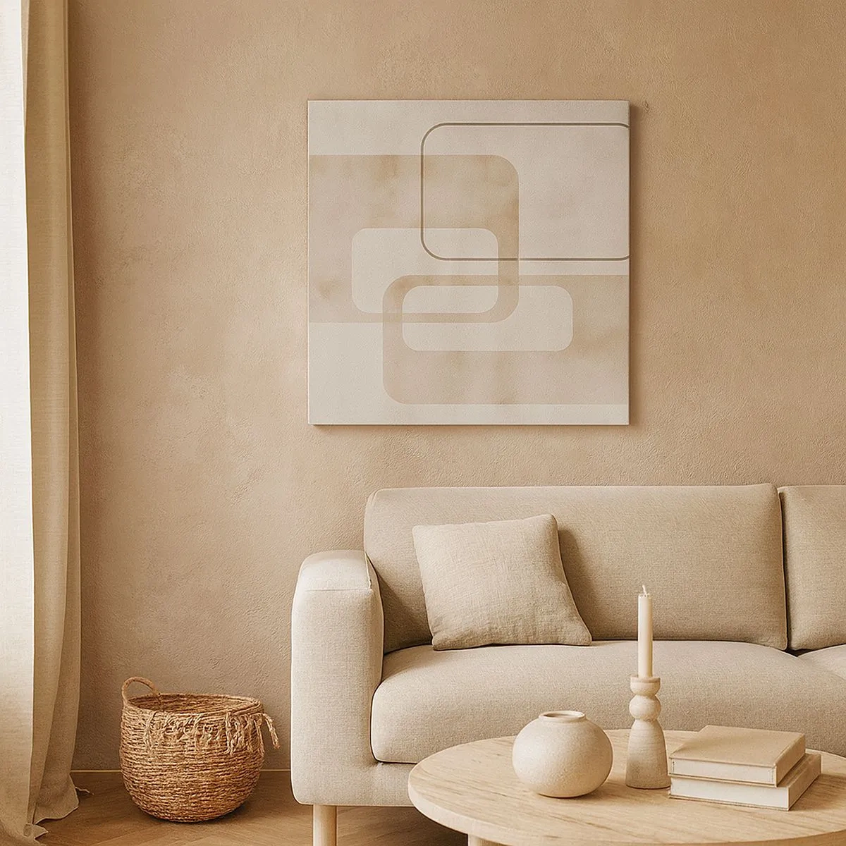 Canvastavla - Bild på duk - Geometrisk fug - 30x30 cm