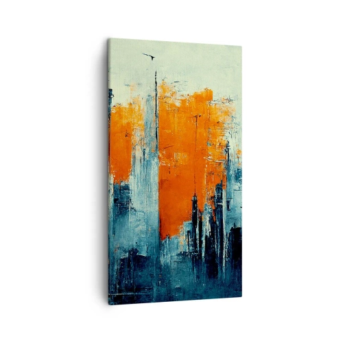 Canvastavla - Bild på duk - Modernt landskap - 45x80 cm