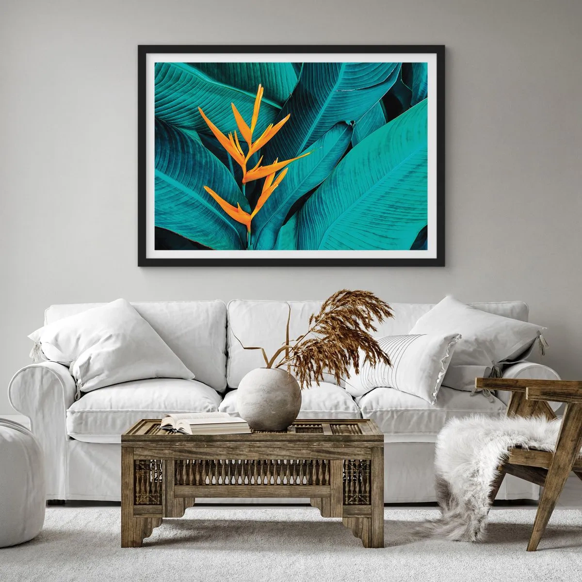 Affisch i svart ram - Edens blomma - 70x50 cm