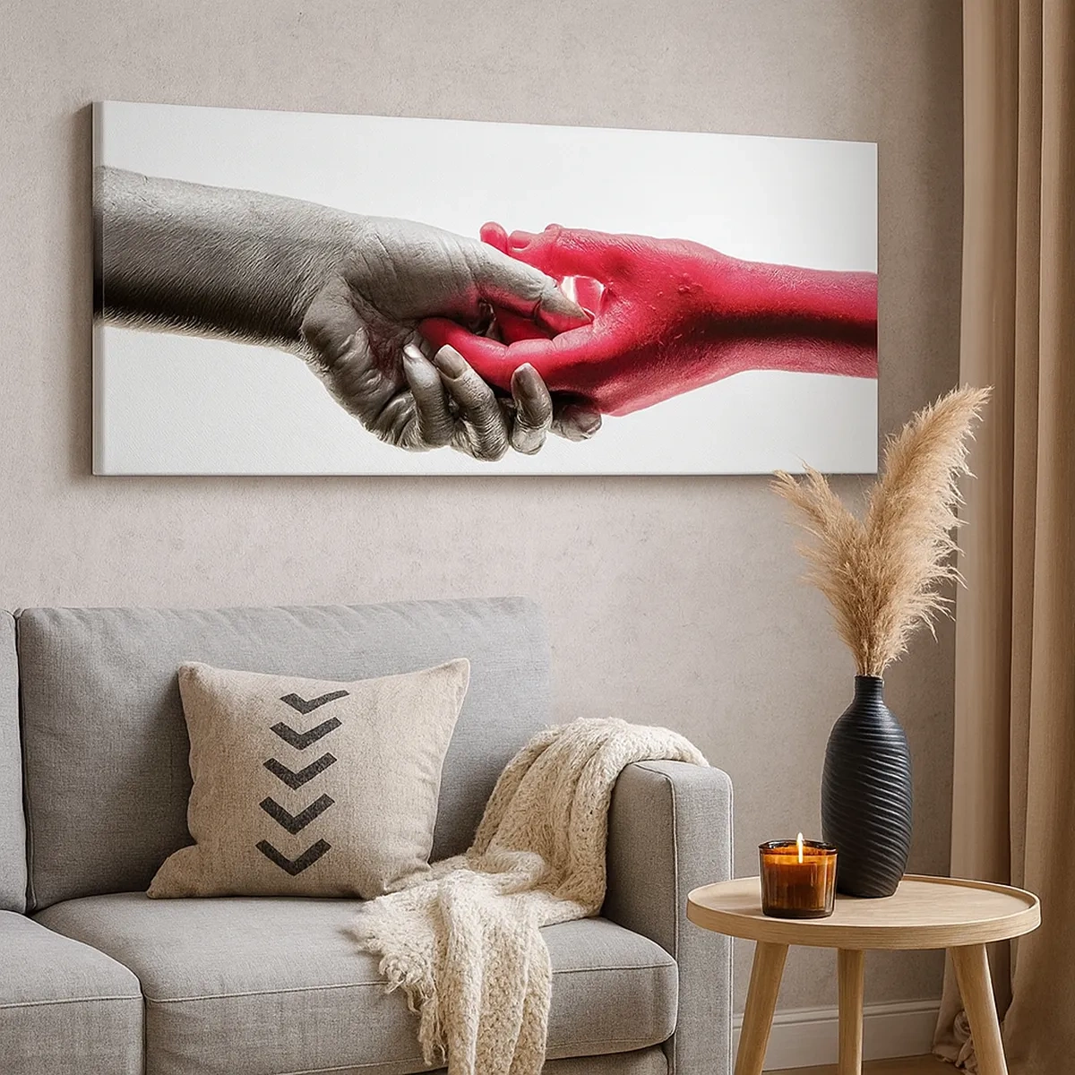 Canvastavla - Bild på duk - Tillsammans, dock annorlunda - 30x30 cm