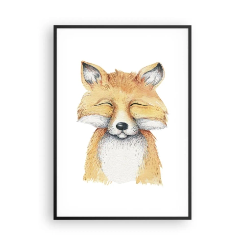 Affisch i svart ram - Rävens humör - 70x100 cm