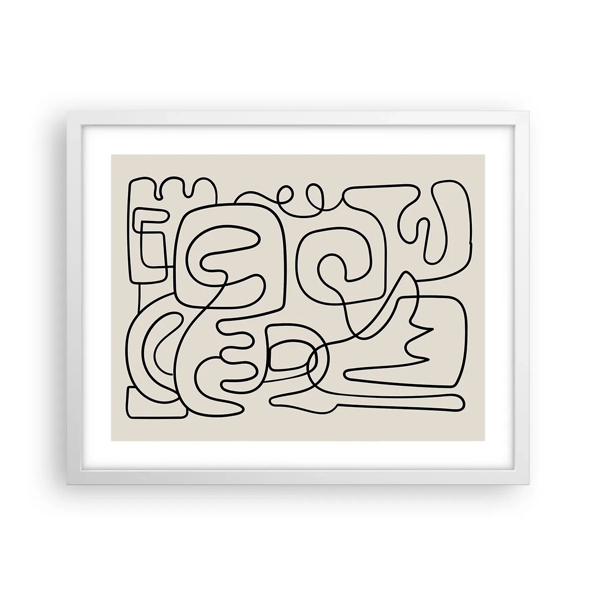 Affisch i vit ram - Följ spåret - 50x40 cm