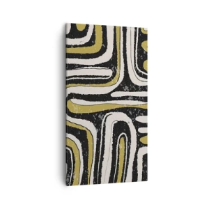 Canvastavla - Bild på duk - Komposition: stråk och gränder - 45x80 cm