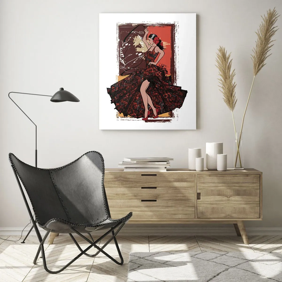 Glastavla - Bild på glas - I hjärtats takt - 50x70 cm