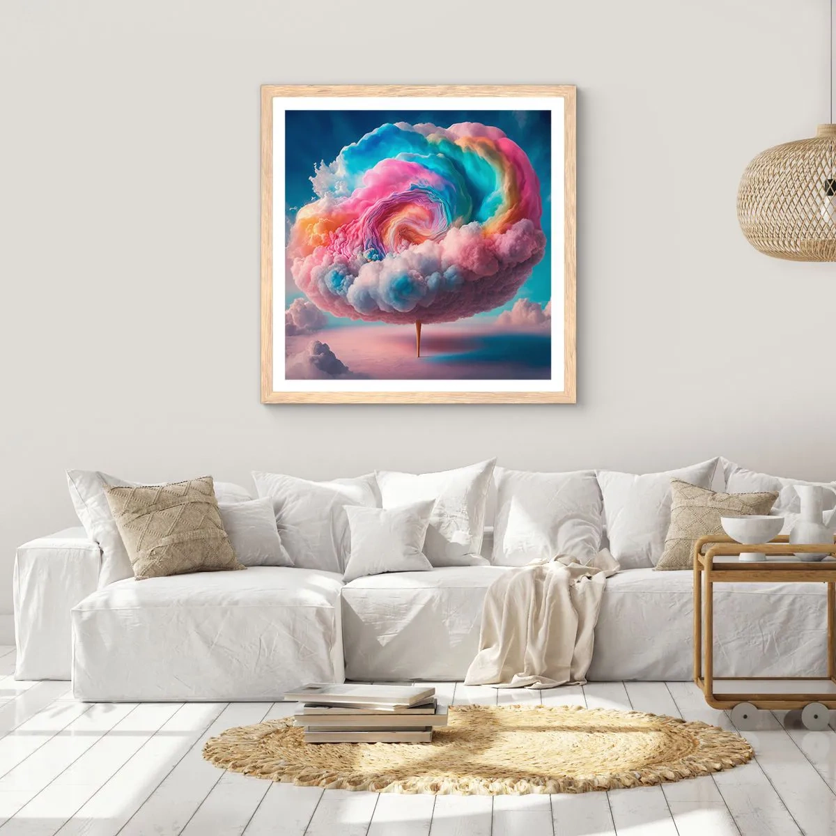 Affisch i ram av ljusek - En dröm om en nöjespark - 50x50 cm
