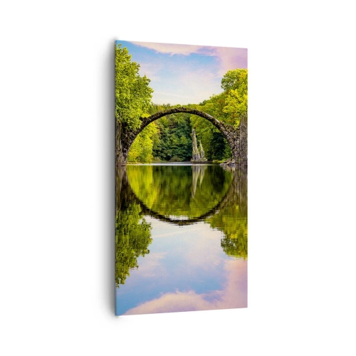 Canvastavla - Bild på duk - På skarven mellan två världar - 65x120 cm