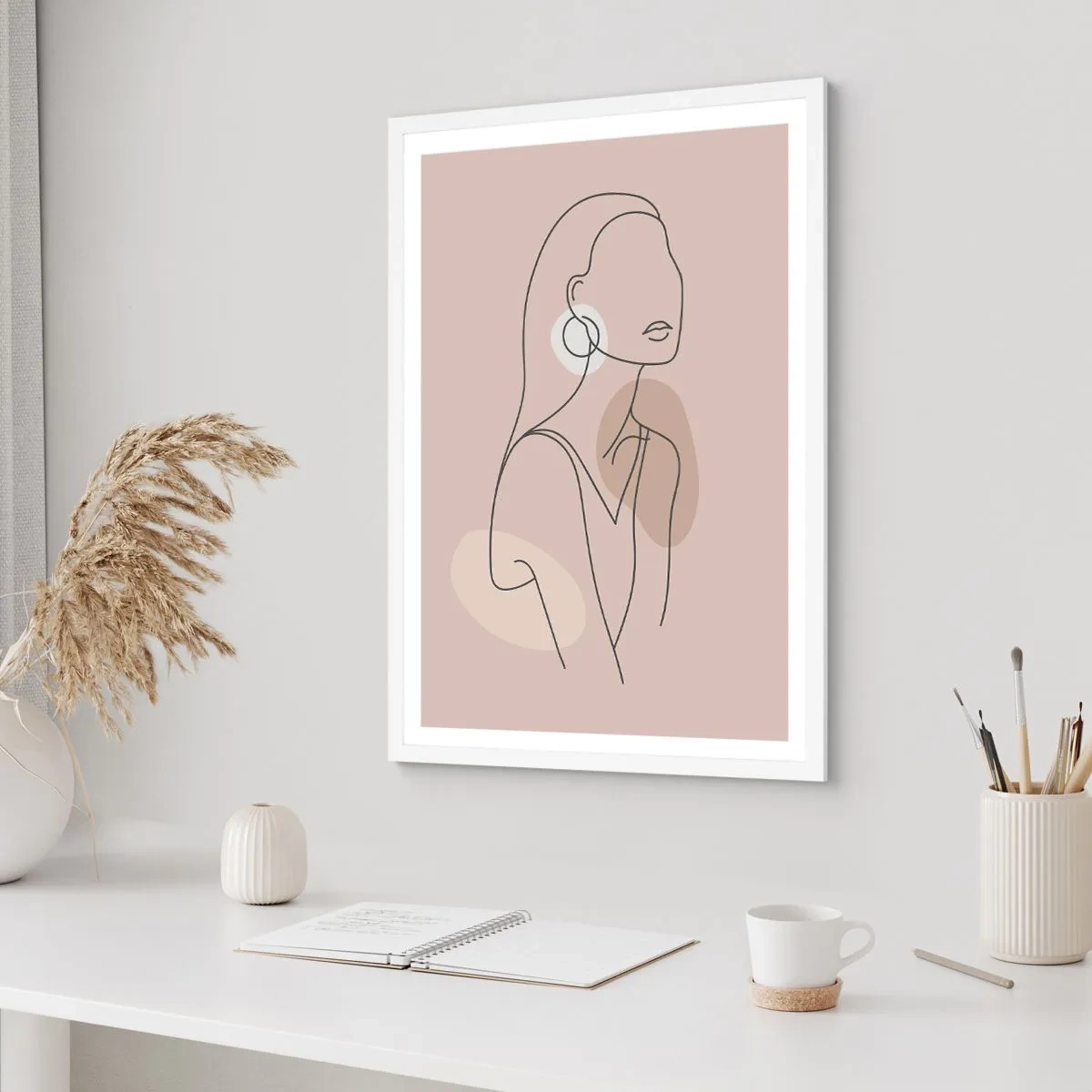 Affisch i vit ram - Flickaktighetens ikon - 50x70 cm