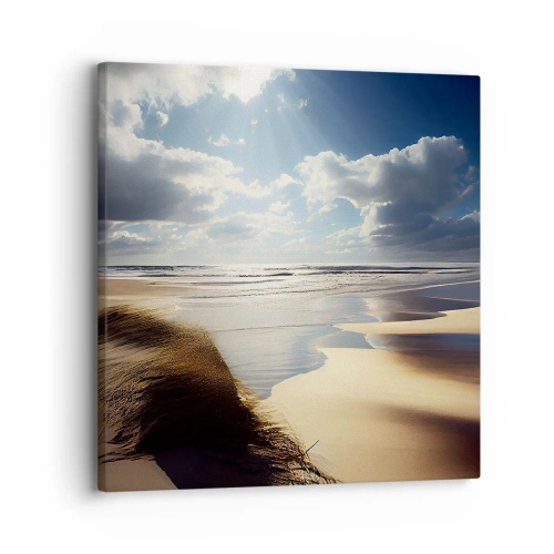 Canvastavla - Bild på duk - Strand, vild strand - 30x30 cm