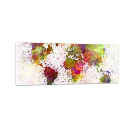 Glastavla - Bild på glas - Det blev bara så - 140x50 cm