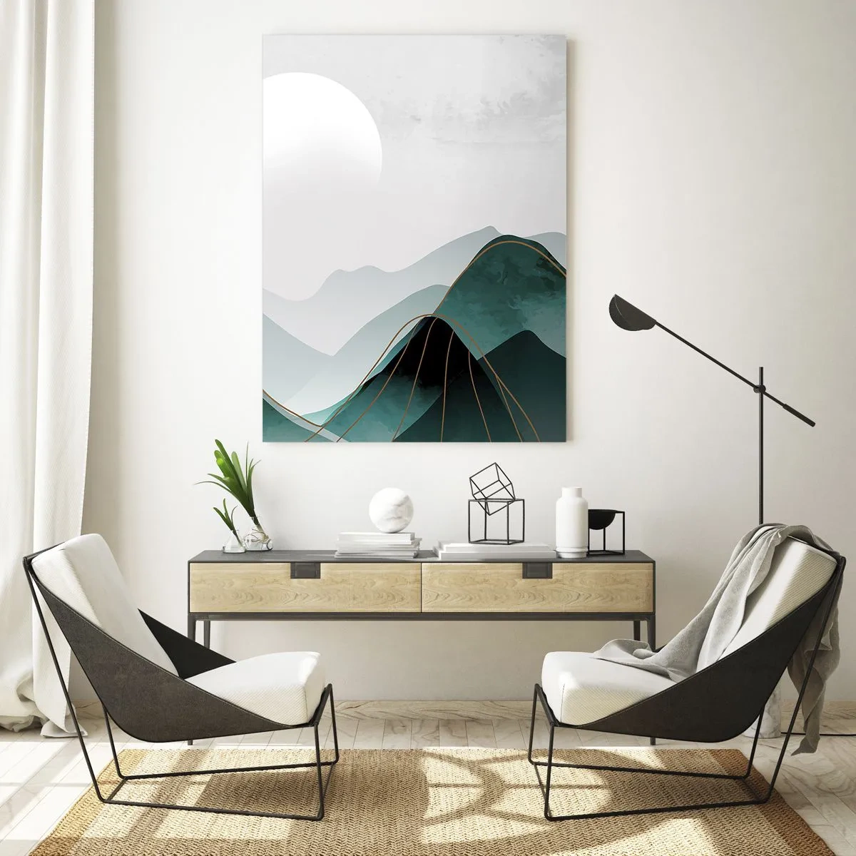Glastavla - Bild på glas - I fullt majestät - 50x70 cm