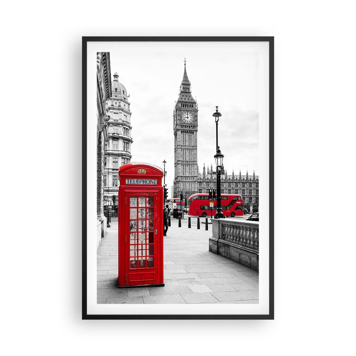 Affisch i svart ram - London utan tvekan - 61x91 cm
