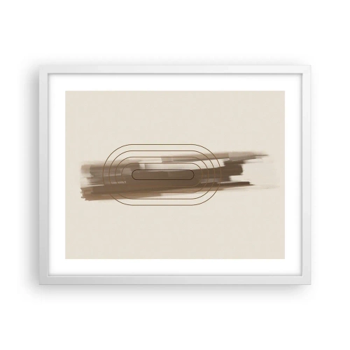 Affisch i vit ram - Grå blåst - 50x40 cm