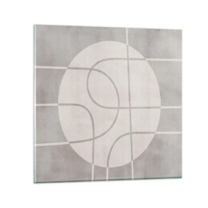 Glastavla - Bild på glas - Cirkulärt och rakt fram - 70x70 cm