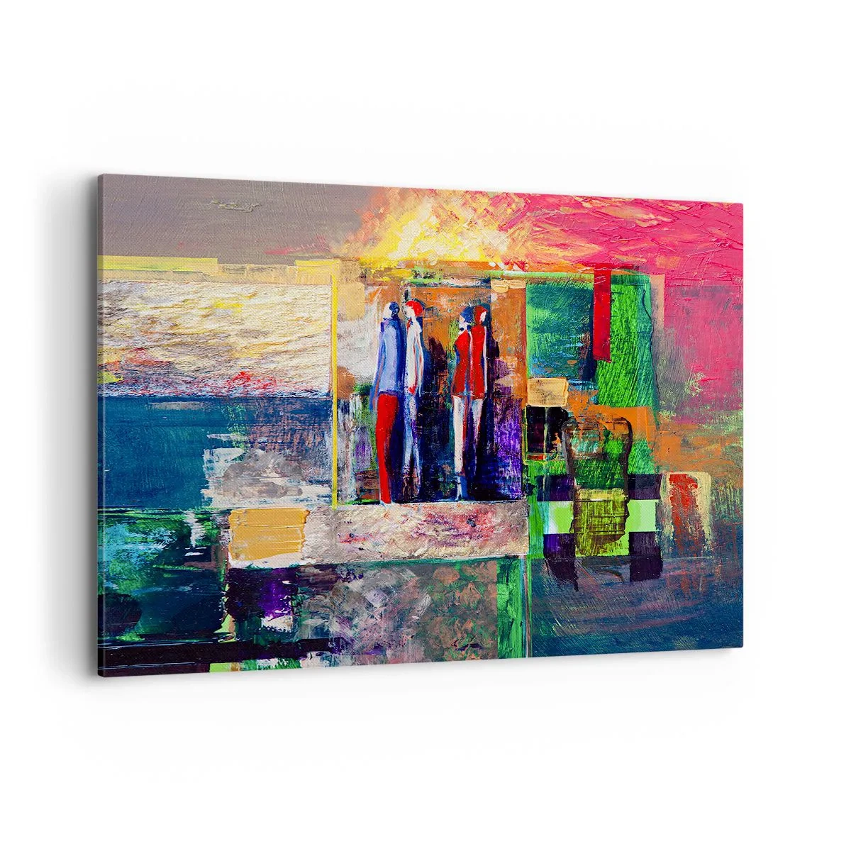 Canvastavla - Bild på duk - Relationer och emotioner - 100x70 cm