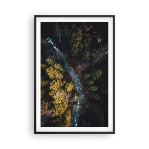 Affisch i svart ram - Snabbt, allt snabbare - 61x91 cm