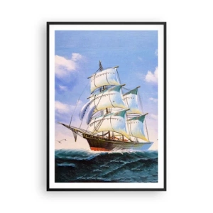 Affisch i svart ram - Stolt med vinden - 70x100 cm