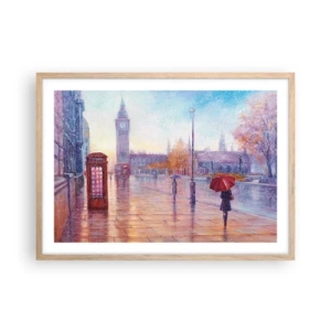 Affisch i ram av ljusek - Höstdag i London - 70x50 cm