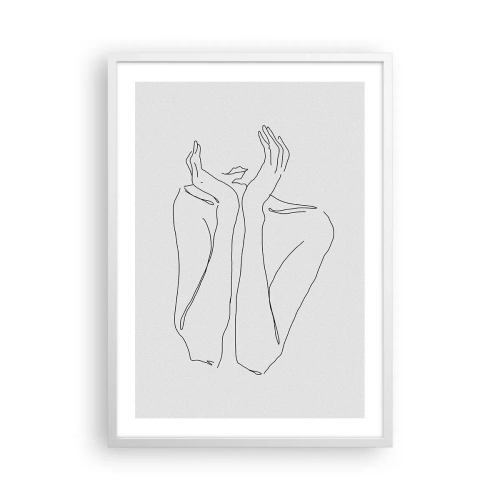 Affisch i vit ram - Vad flickorna drömmer om - 50x70 cm