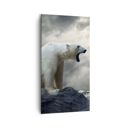 Canvastavla - Bild på duk - Arktis ensamma kung - 55x100 cm