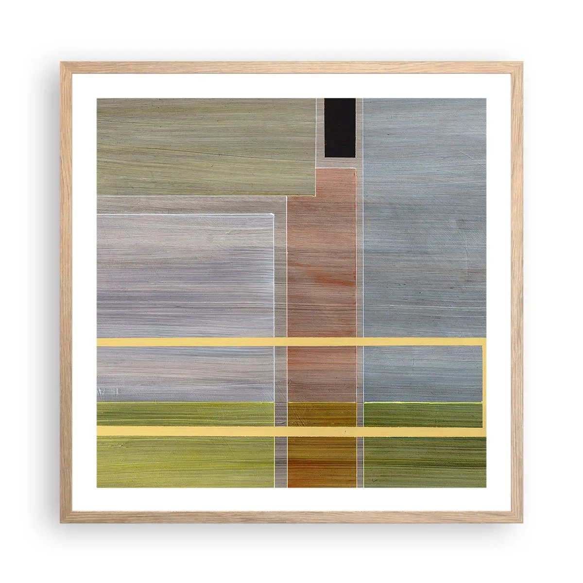 Affisch i ram av ljusek - Rakt och lugnt - 60x60 cm