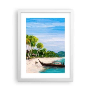 Affisch i vit ram - En exotisk dröm - 30x40 cm