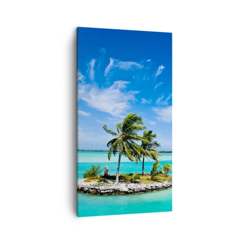 Canvastavla - Bild på duk - Paradis på jorden - 45x80 cm