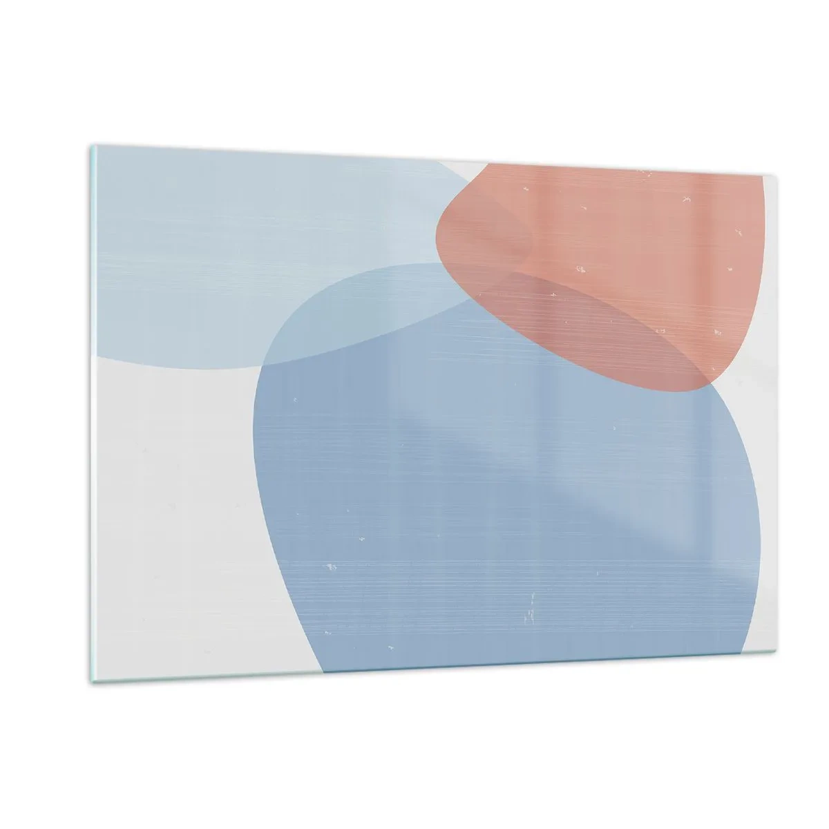 Glastavla - Bild på glas - Pastellfärgade relationer - 120x80 cm