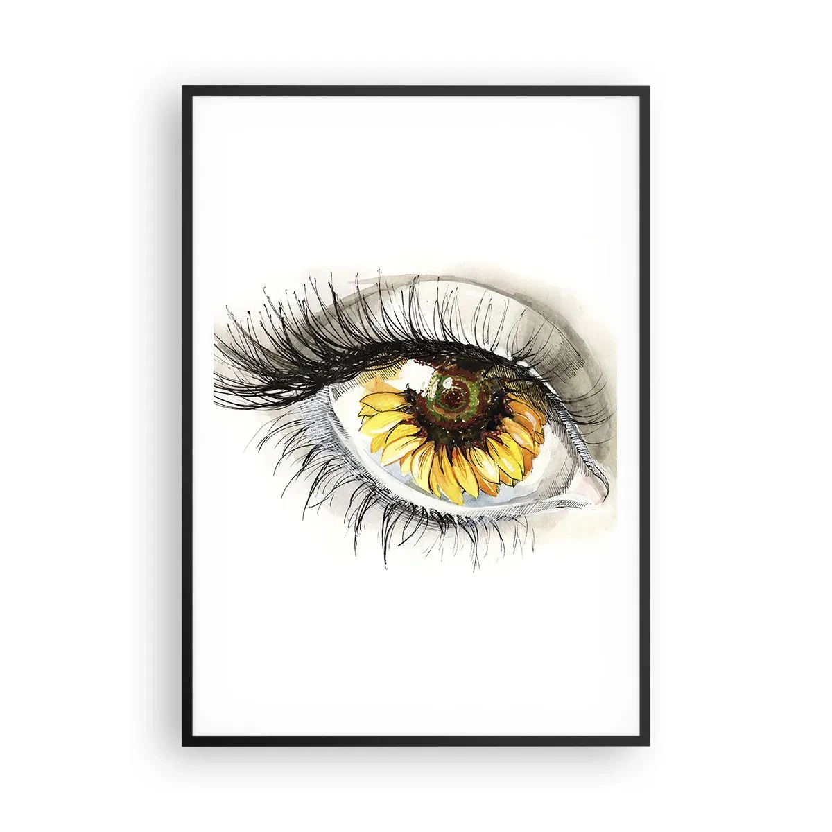 Affisch i svart ram - Blick het som sommar - 70x100 cm