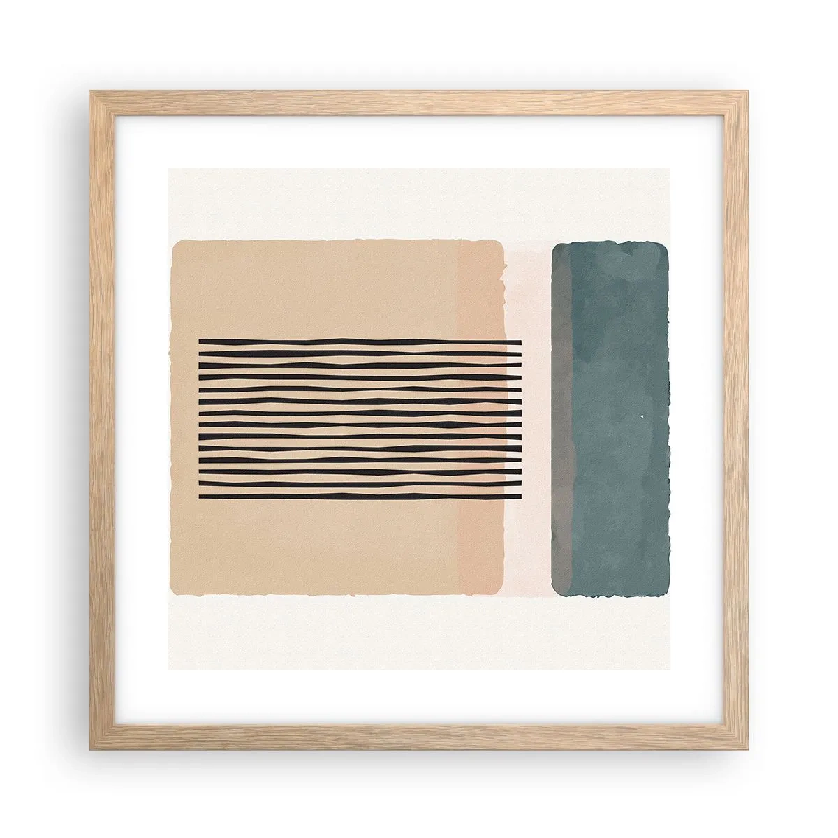 Affisch i ram av ljusek - Allt väl - 40x40 cm