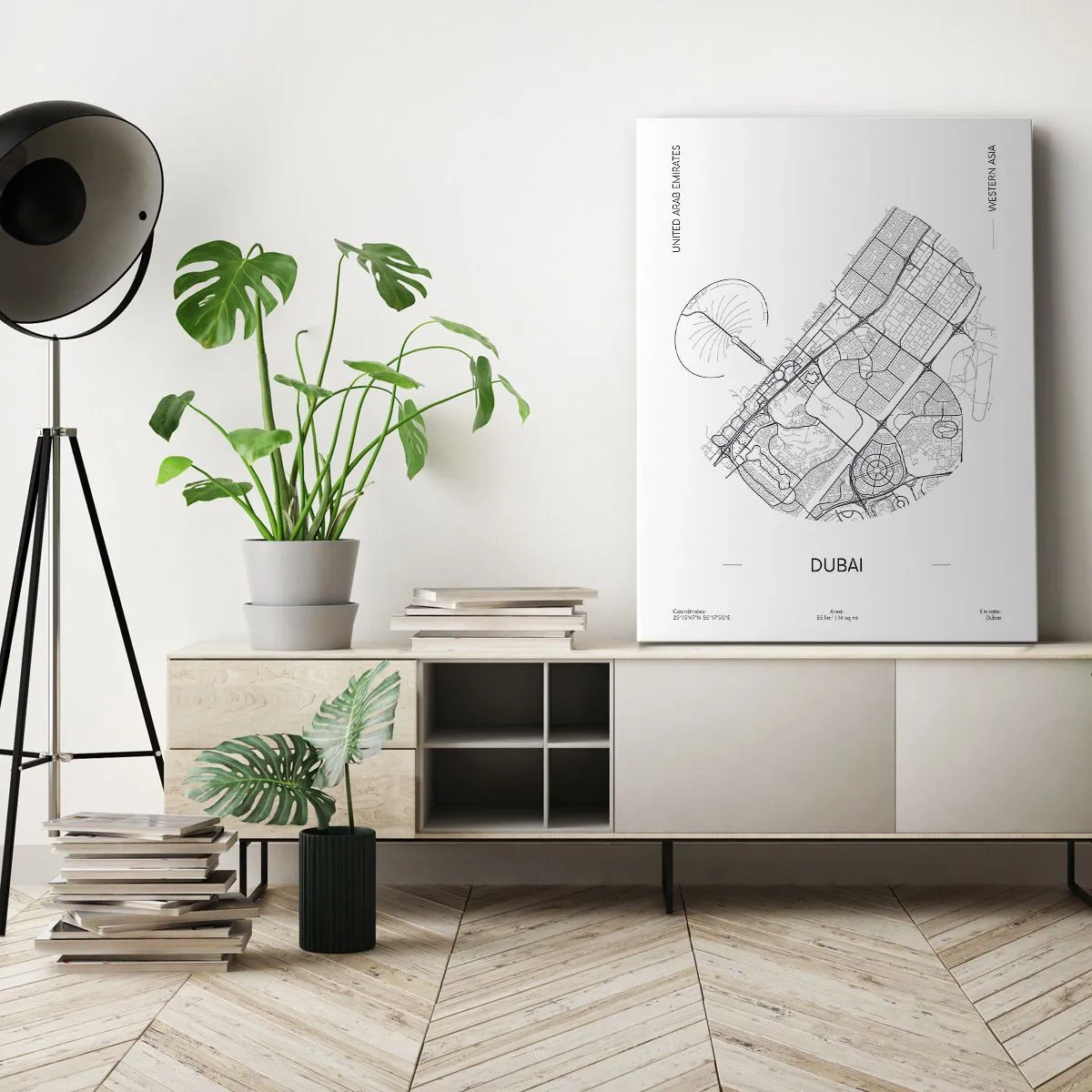 Canvastavla - Bild på duk - Dubais anatomi - 50x70 cm