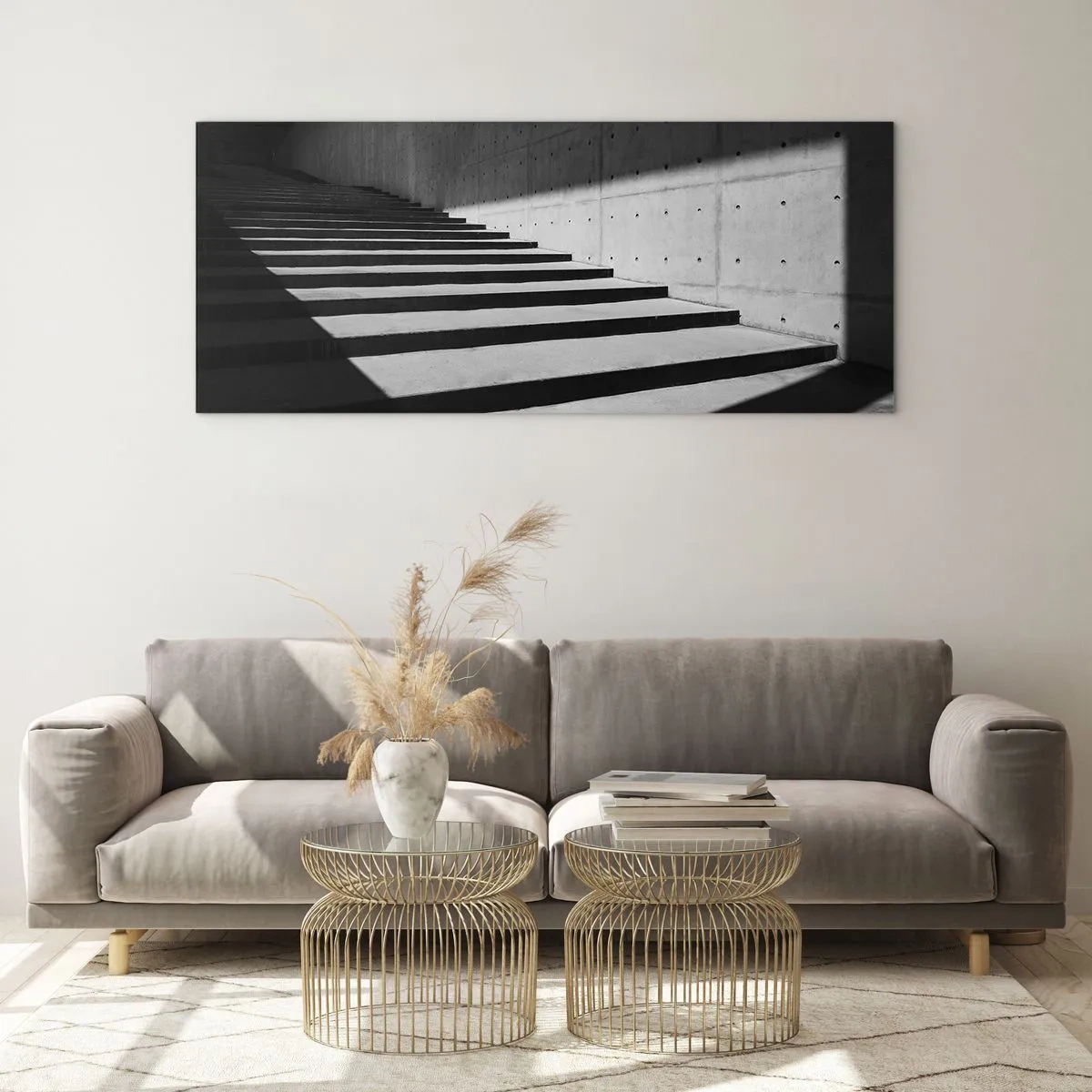 Glastavla - Bild på glas - Modernismens råa skönhet - 100x40 cm
