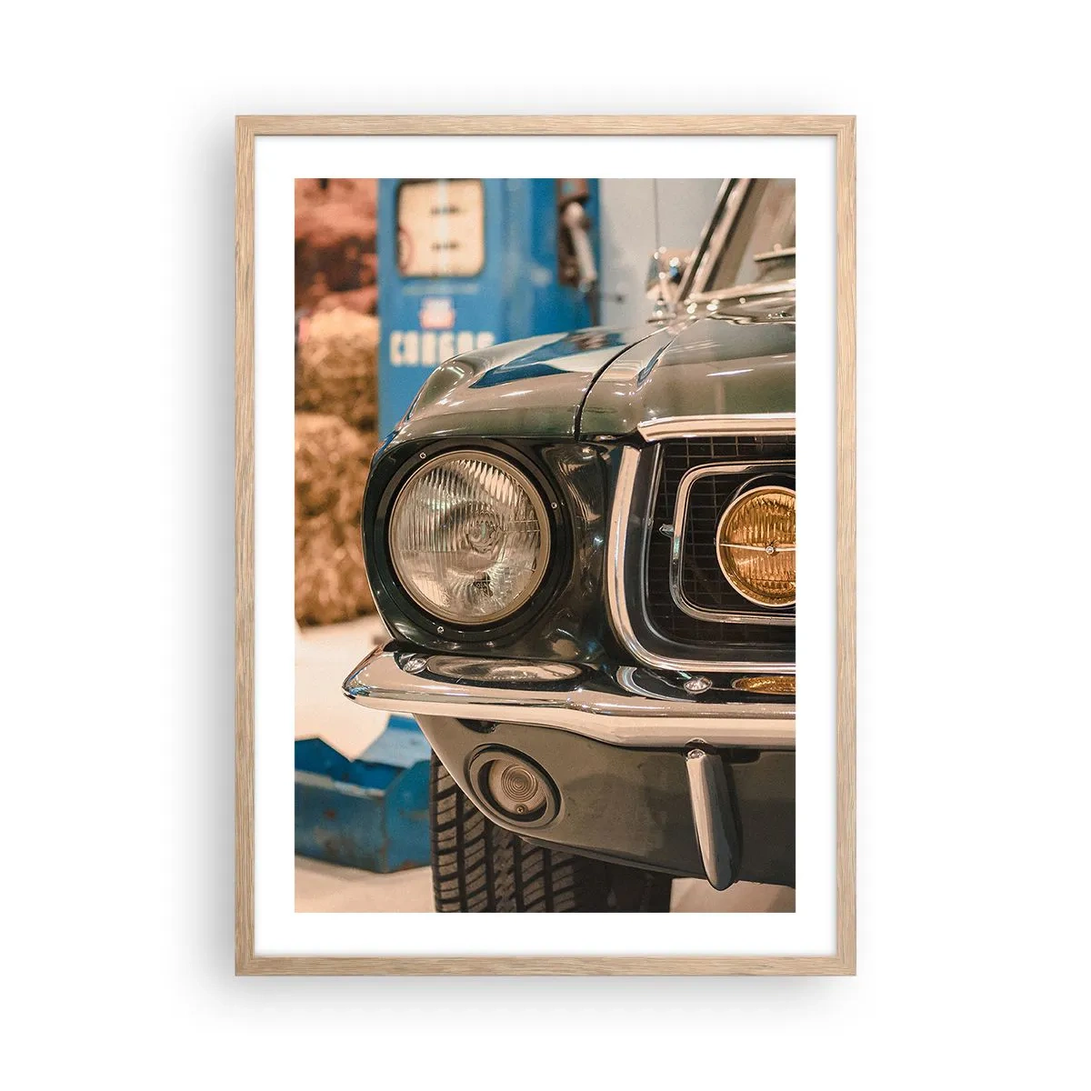 Affisch i ram av ljusek - Ett möte med legenden - 50x70 cm