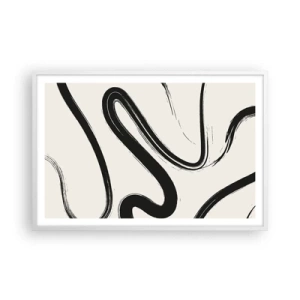 Affisch i vit ram - Svart och vit elegans - 91x61 cm